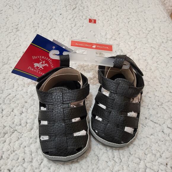 NEW Beverly Hills Boys Sports Active Sandals Shoe Black SIZE 3 Toddler - Picture 1 of 5